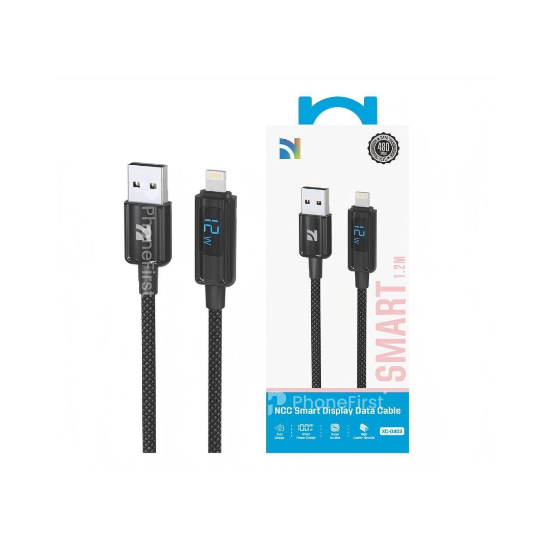 NCC USB-A To Lightning 12W Smart Display Cable 1.2M XC-0403