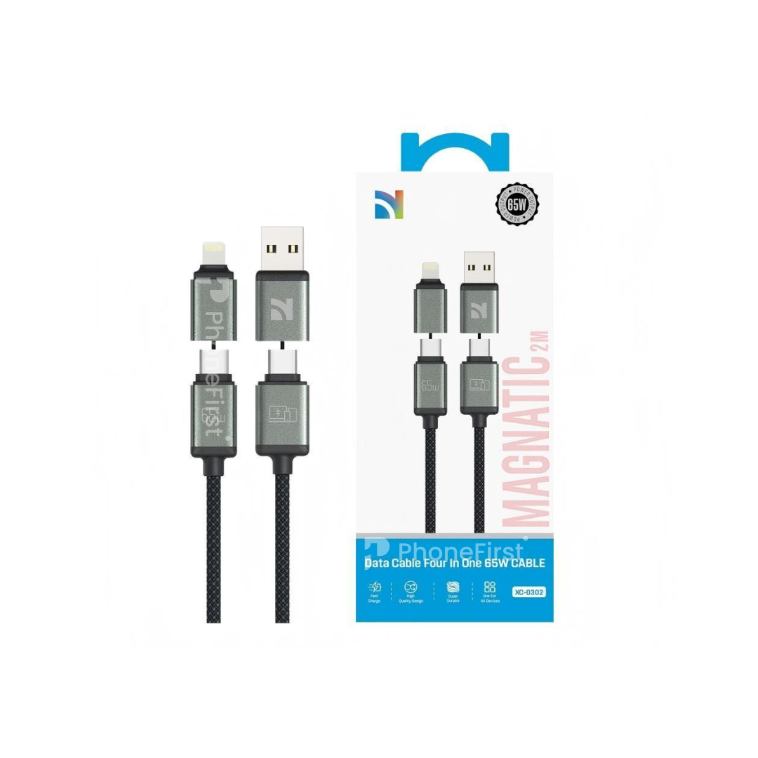 NCC 4 in 1 65W Cable A+C To C+L Black 2M XC-0302