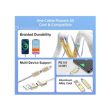 NCC 4 in 1 65W Cable A+C To C+L White 2M XC-0304