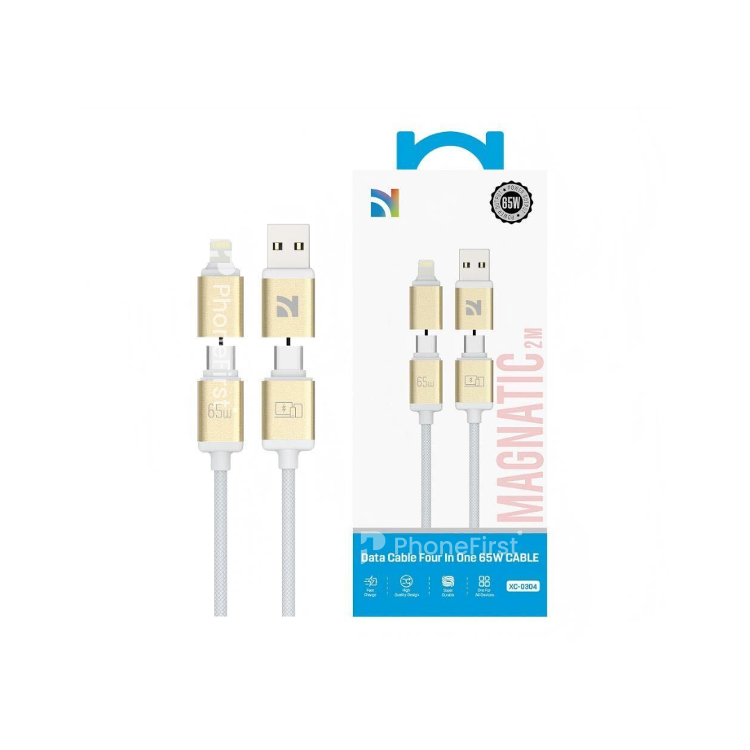 NCC 4 in 1 65W Cable A+C To C+L White 2M XC-0304