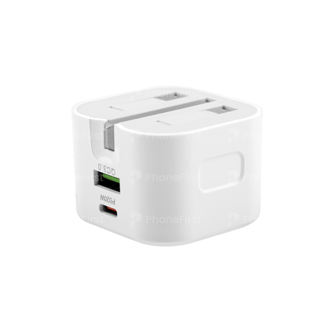 NCC Foldable USB-A + USB-C PD 20W Plug