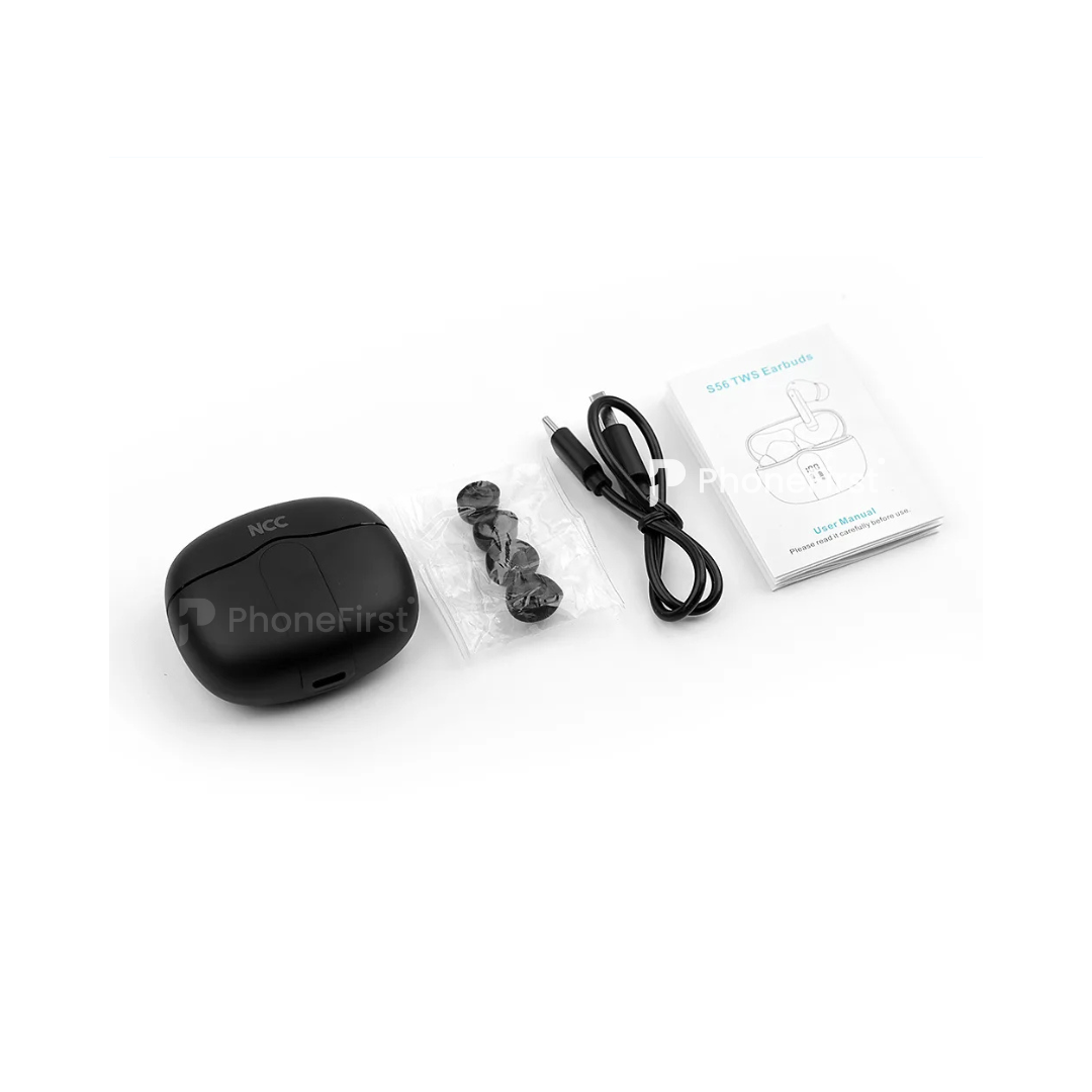 NCC S56 TWS Earphones ENC HiFi Noise Cancellation Black