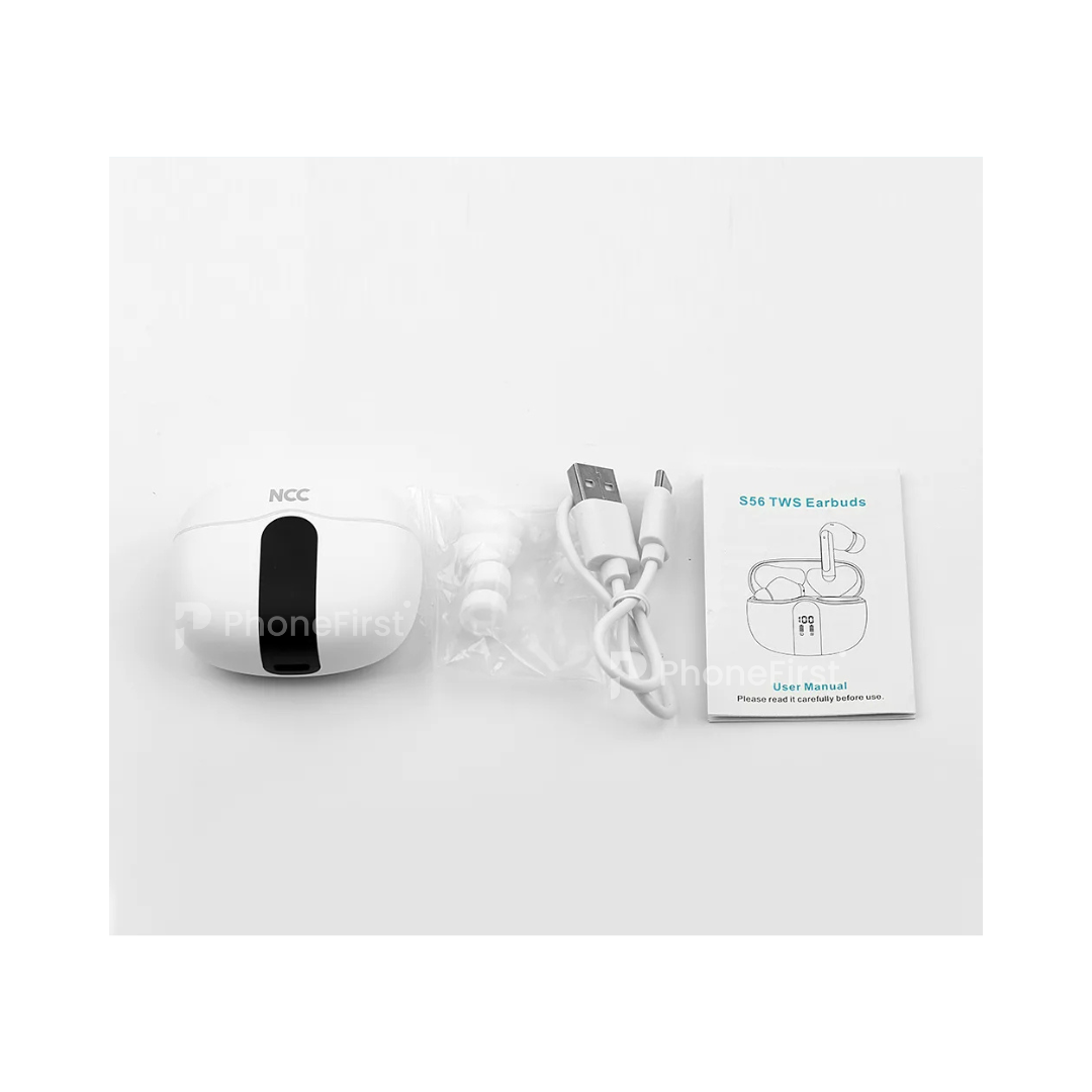 NCC S56 TWS Earphones ENC HiFi Noise Cancellation White