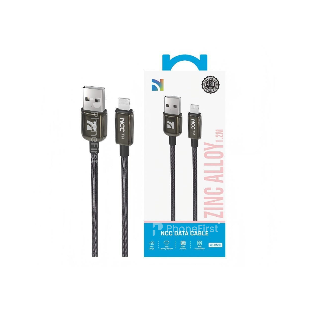 NCC USB-A To Lightning 2.4 Amps Zinc Alloy Cable 1.2M XC-0503