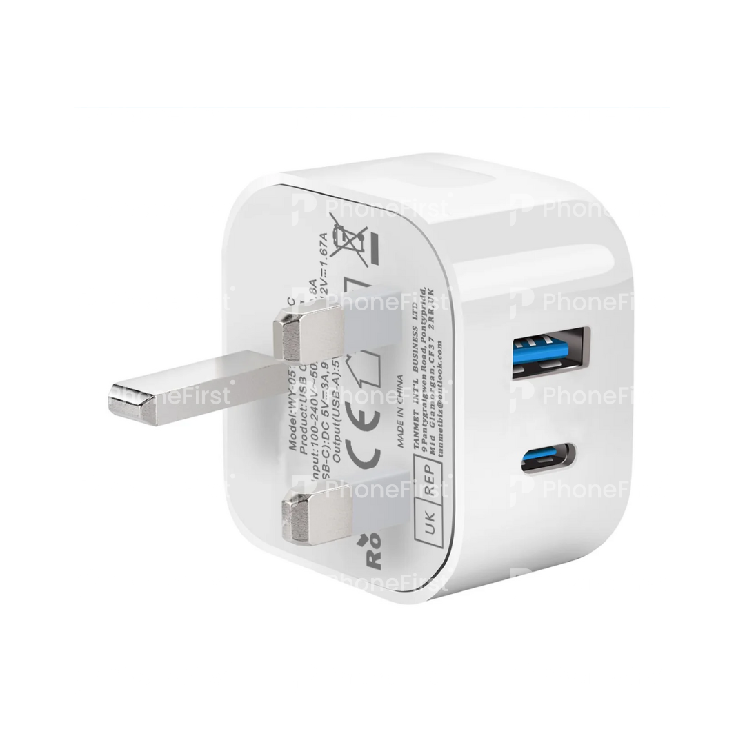 NCC USB-A + USB-C PD 20W Plug