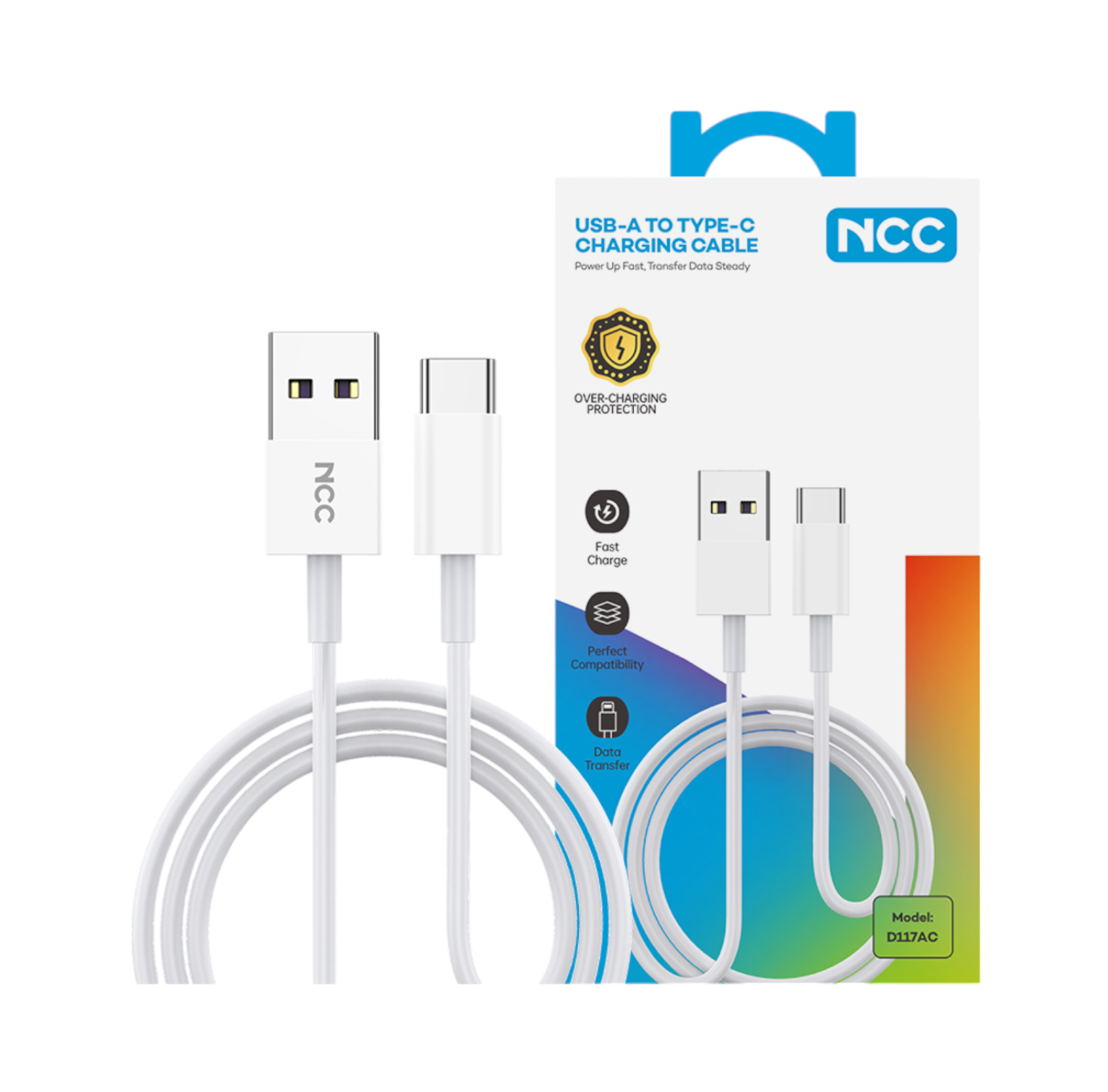NCC USB-A to USB-C Cable Durable 1M