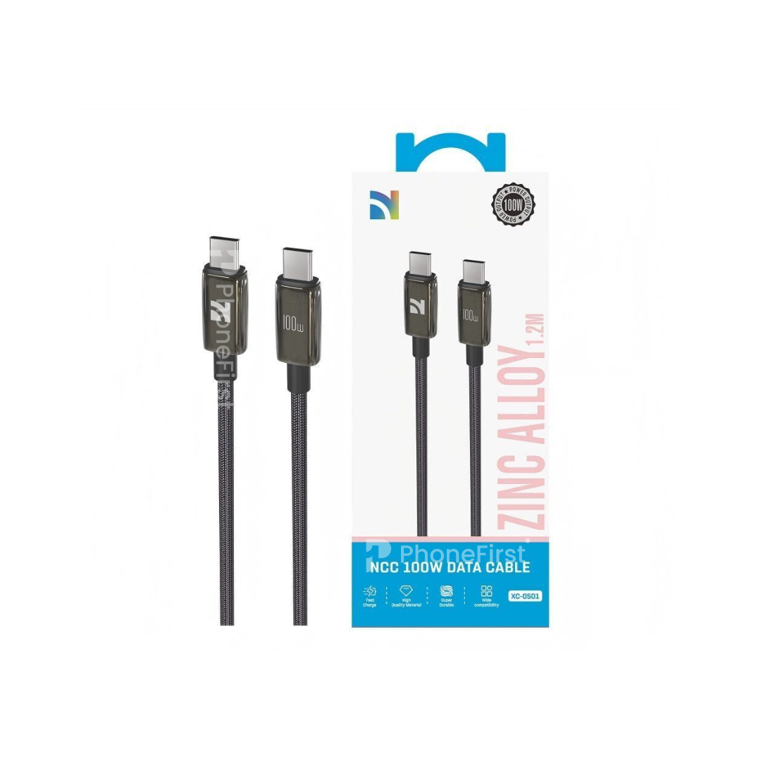 NCC USB-C To USB-C 100W Zinc Alloy Cable 1.2M XC-0501