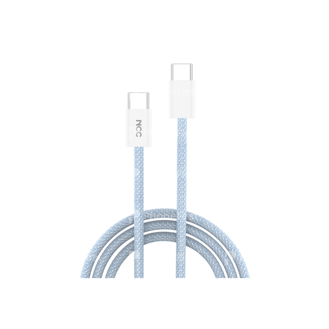 NCC USB-C to USB-C Cable 60W 1M Nylon Blue