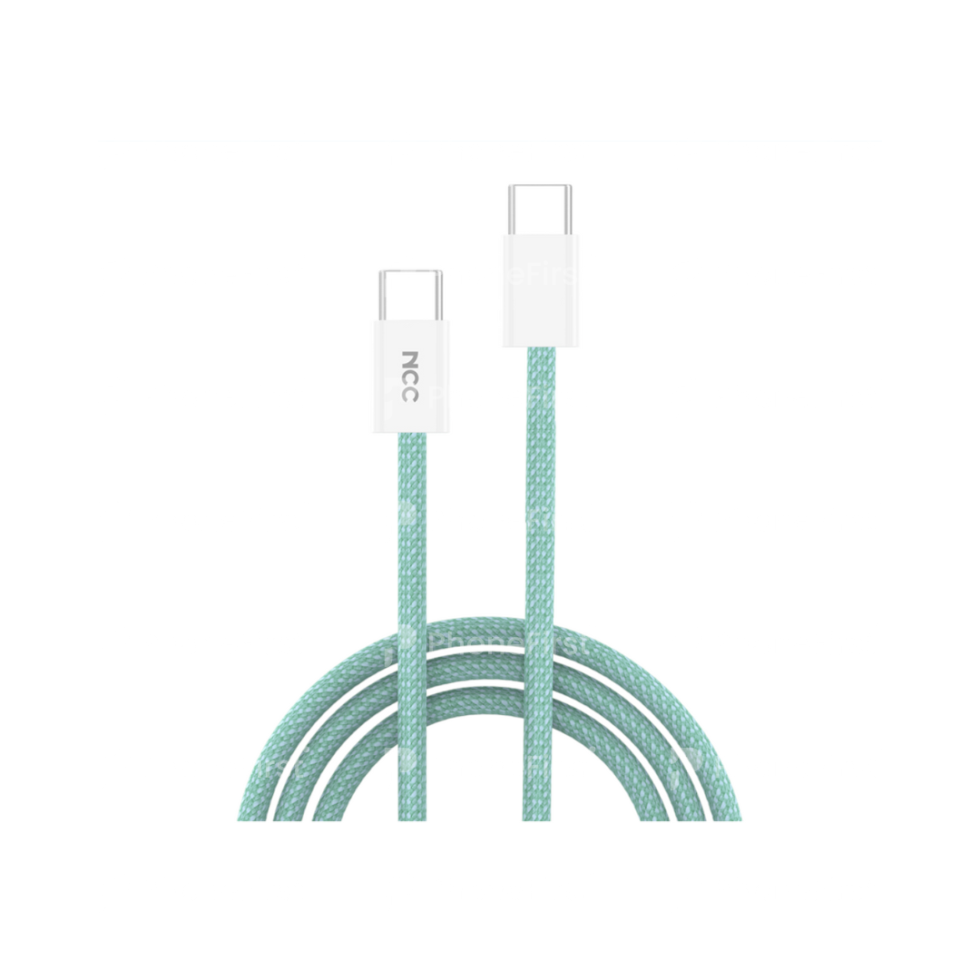 NCC USB-C to USB-C Cable 60W 1M Nylon Green