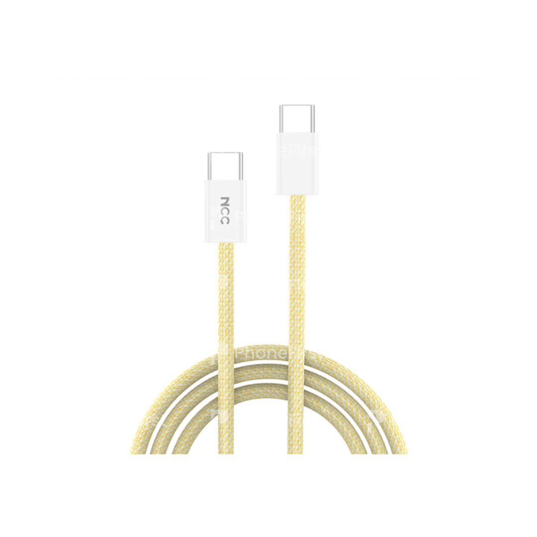 NCC USB-C to USB-C Cable 60W 1M Nylon Yellow