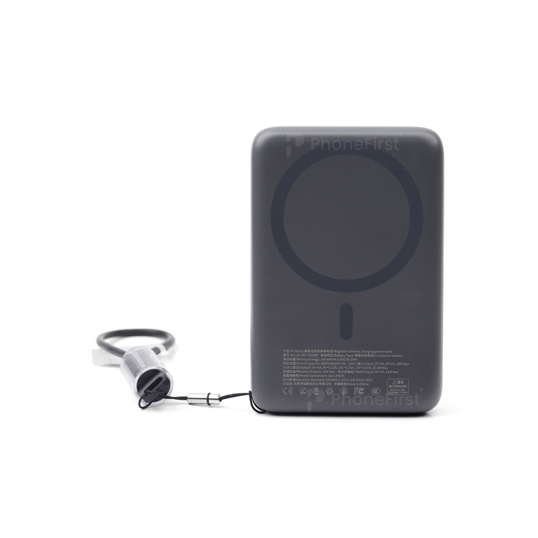 NCC WS-T193BP Magnetic Wireless Power Bank 10000mAh Black