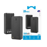 NCC DY-0803 Power Bank With Cables 20000mAh 10W Black