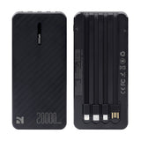 NCC DY-0803 Power Bank With Cables 20000mAh 10W Black