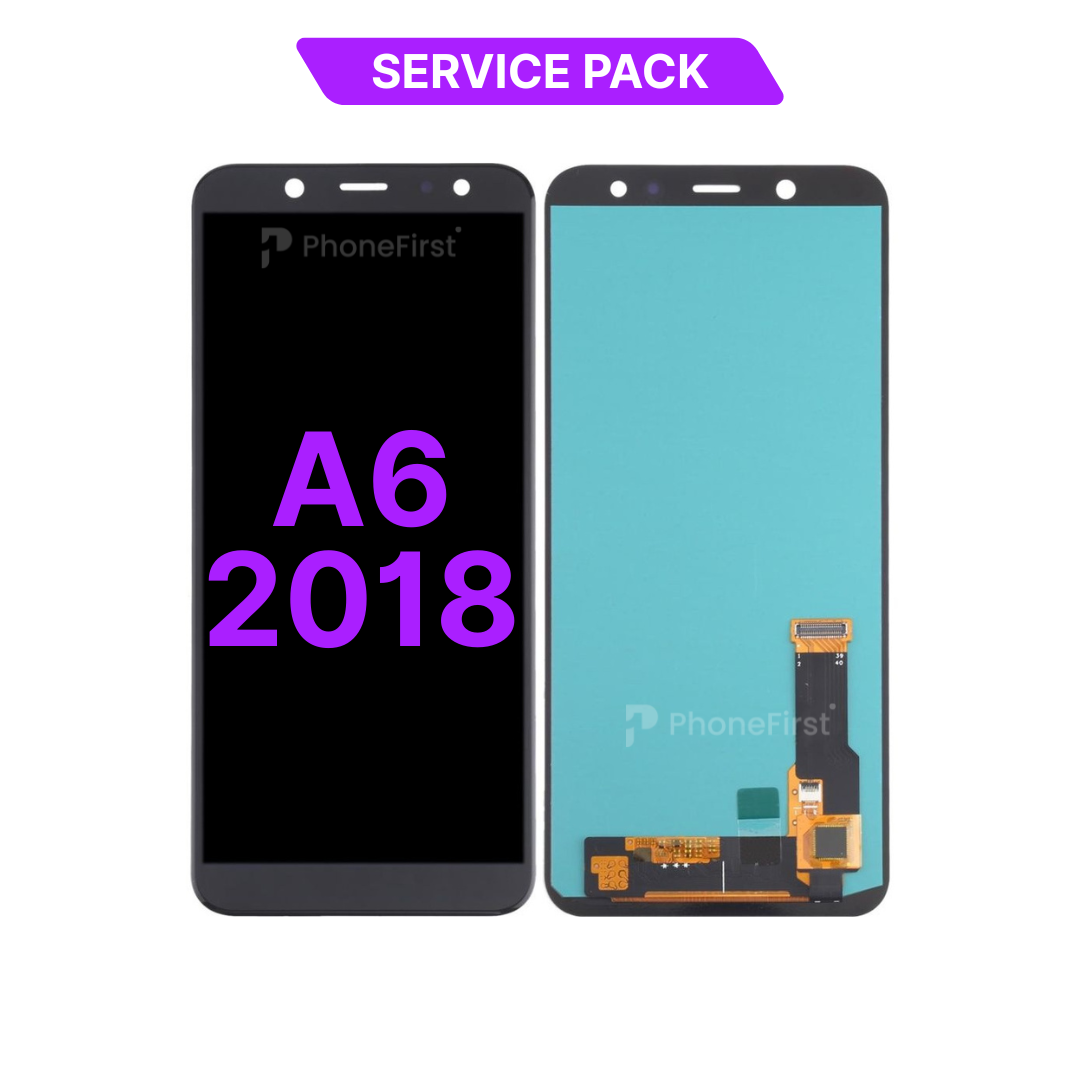 Samsung A6 2018 A600 LCD With Digitiser - Service Pack Black