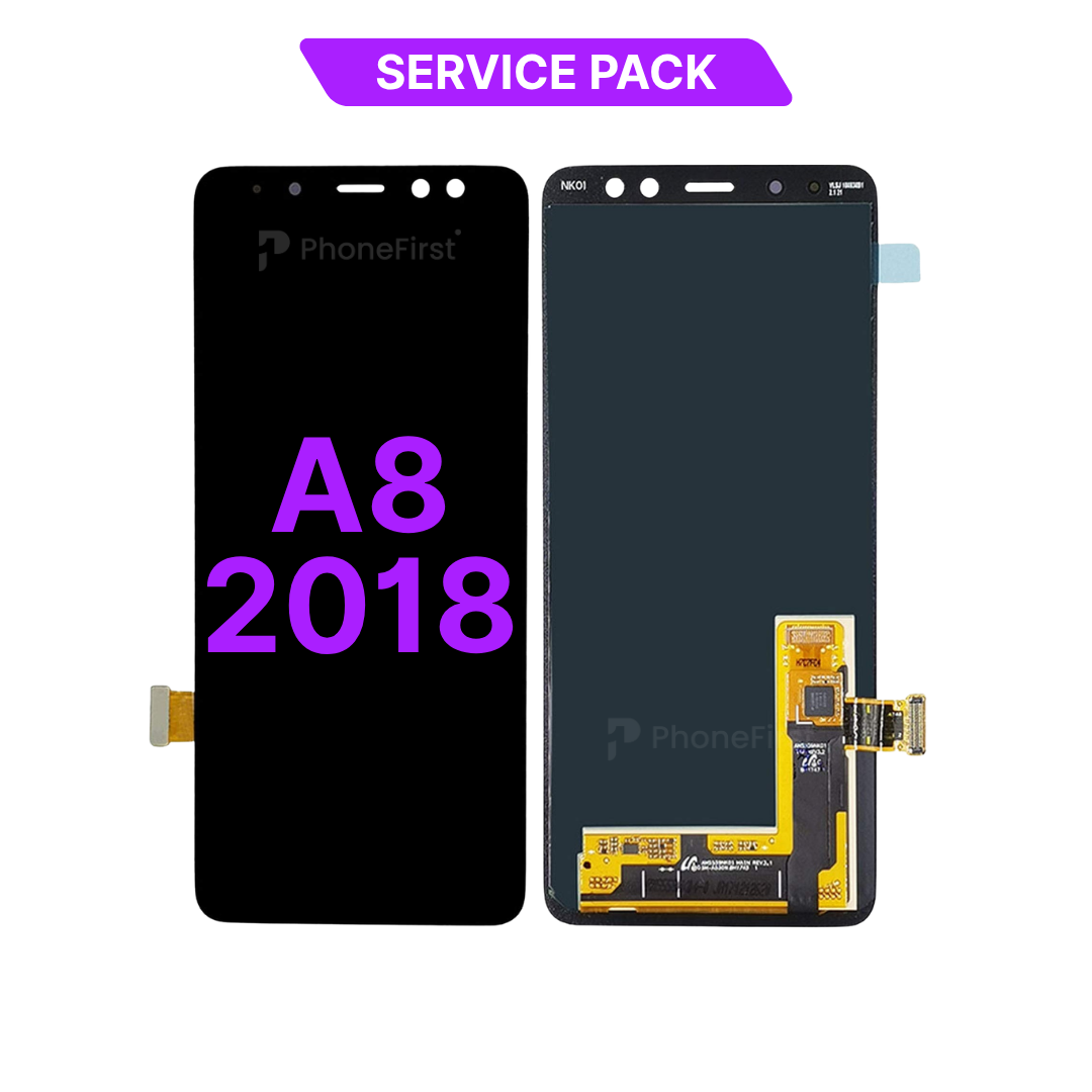 Samsung A8 2018 A530 LCD (N/F) Service Pack Black
