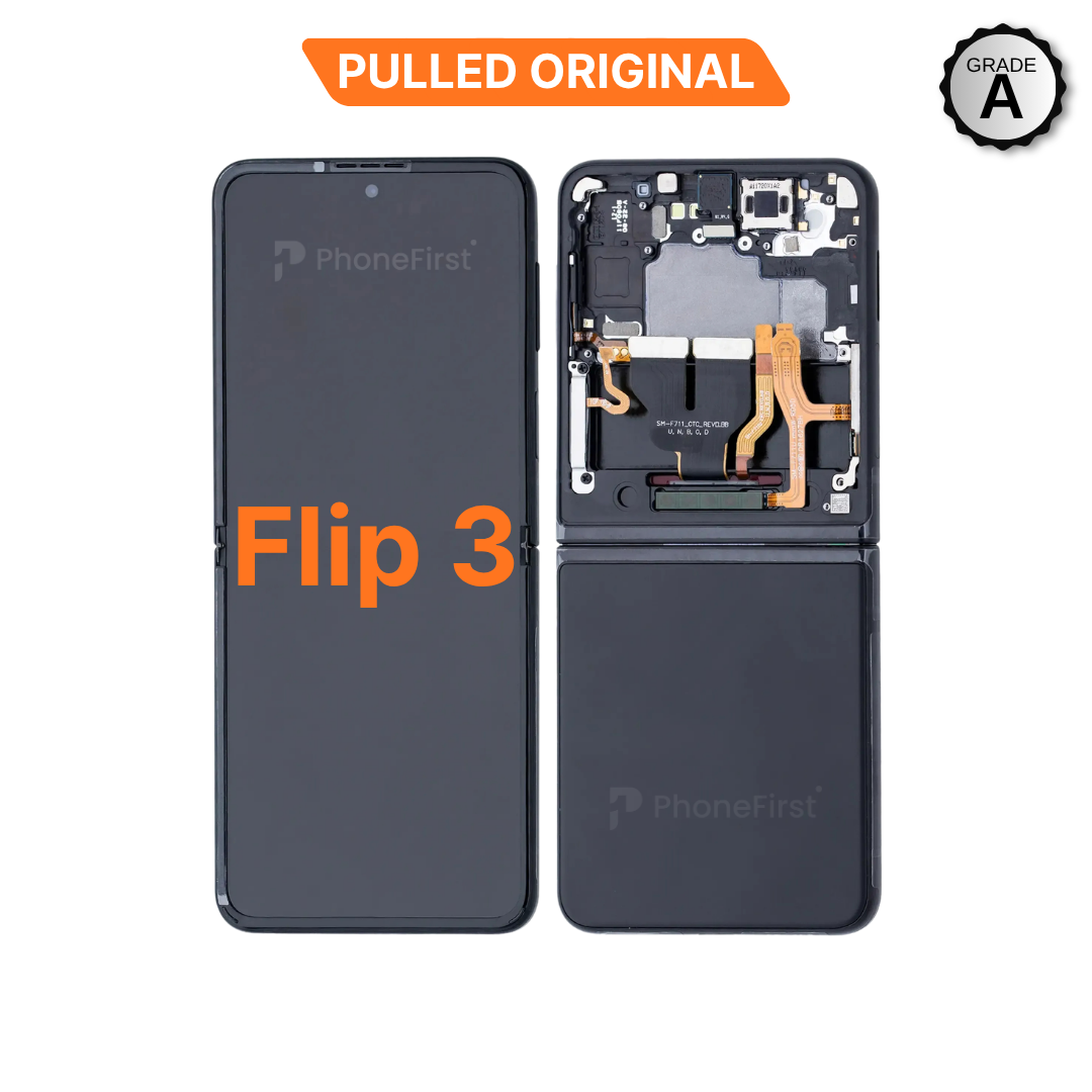 Samsung Flip 3 F711 LCD (W/F) Pulled Original Grade A Inner Black