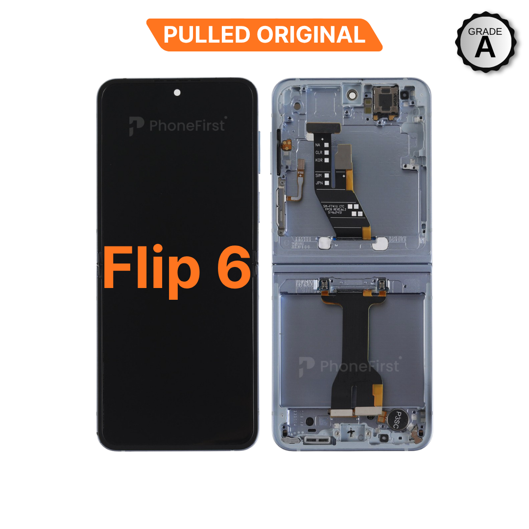 Samsung Flip 6 F741 LCD (W/F) Pulled Original Grade A Inner Blue
