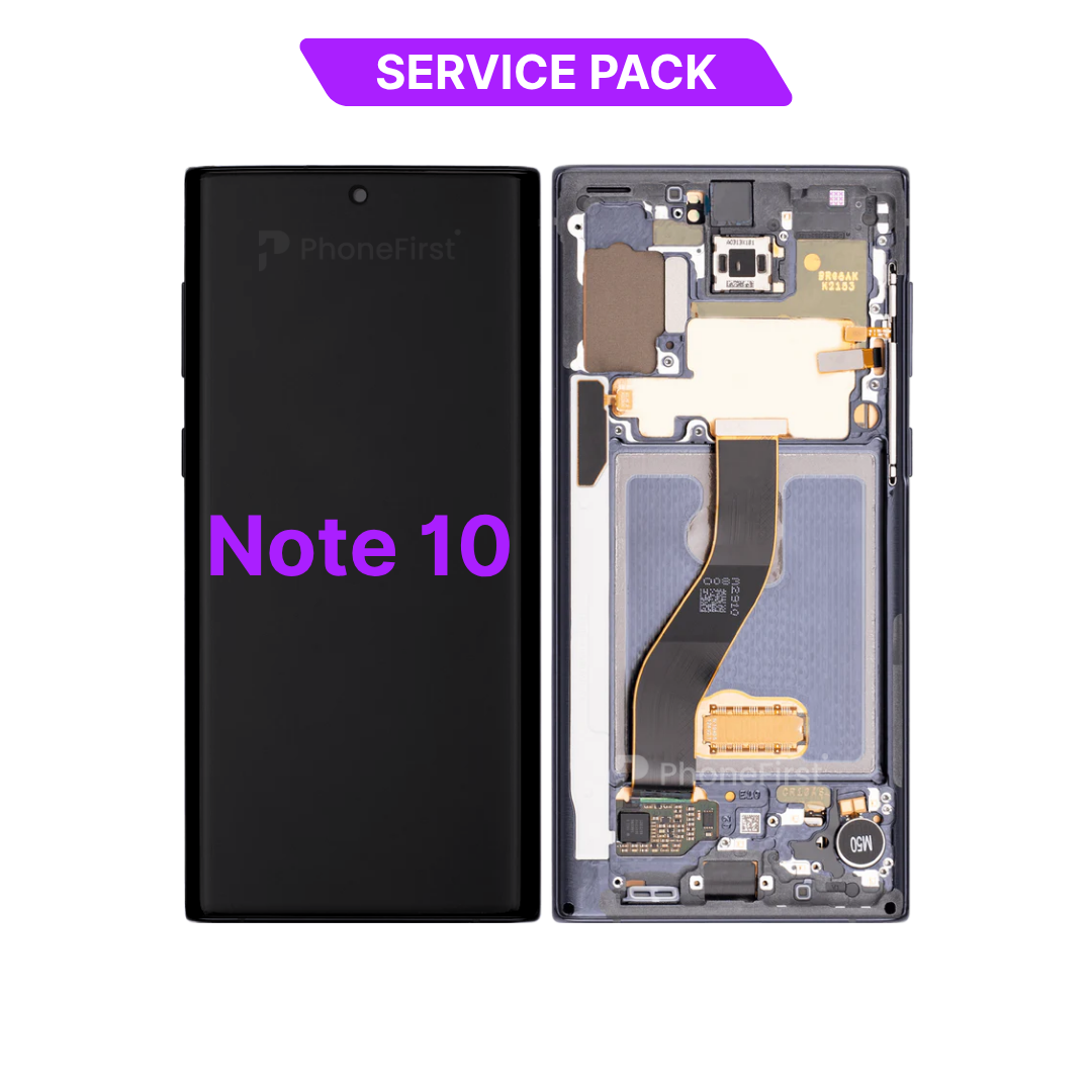 Samsung Note 10 N970F LCD (W/F) Service Pack Black