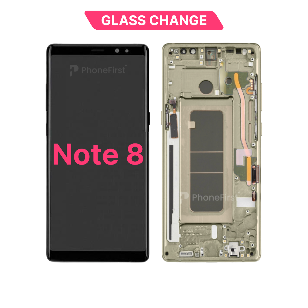 Samsung Note 8 N950 LCD (W/F) Glass Change Gold
