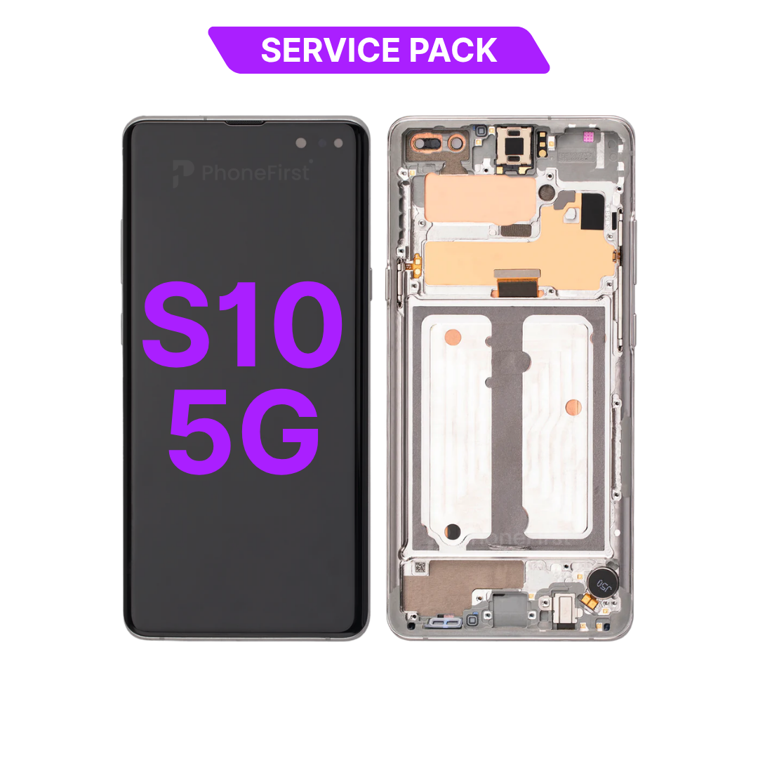 Samsung S10 5G G977 LCD (W/F) Service Pack Silver
