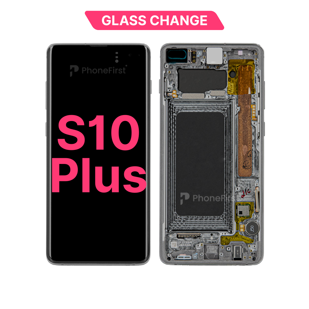 Samsung S10 Plus G975 LCD (W/F) Glass Change Black