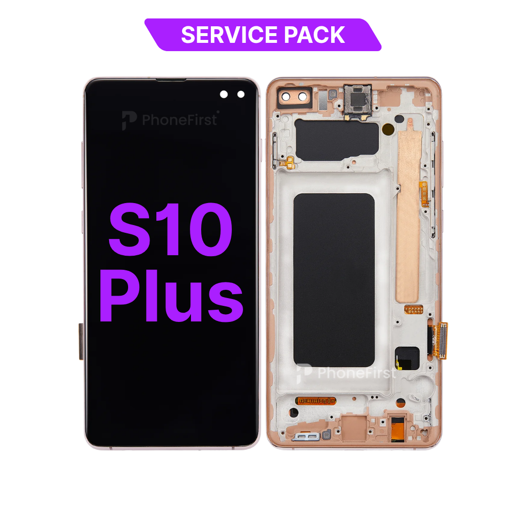 Samsung S10 Plus G975 LCD (W/F) Service Pack Flamingo Pink