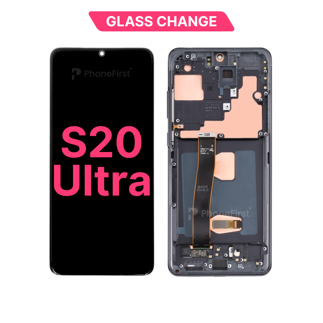 Samsung S20 Ultra G988 LCD (W/F) Change Glass Black