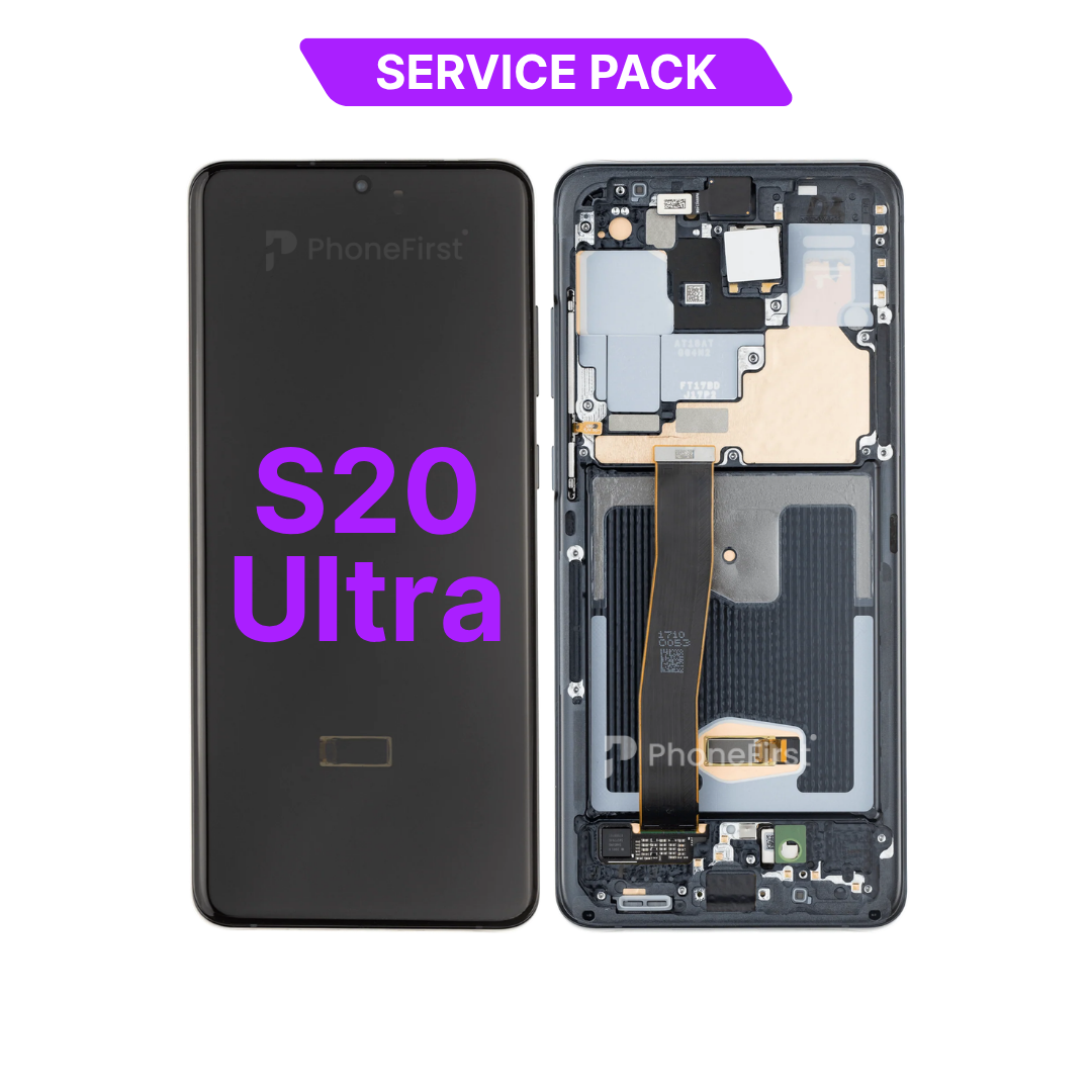 Samsung S20 Ultra G988 LCD (W/F) Service Pack Black