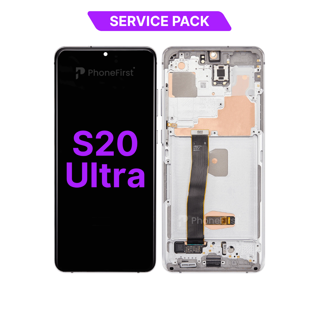 Samsung S20 Ultra G988 LCD (W/F) Service Pack White