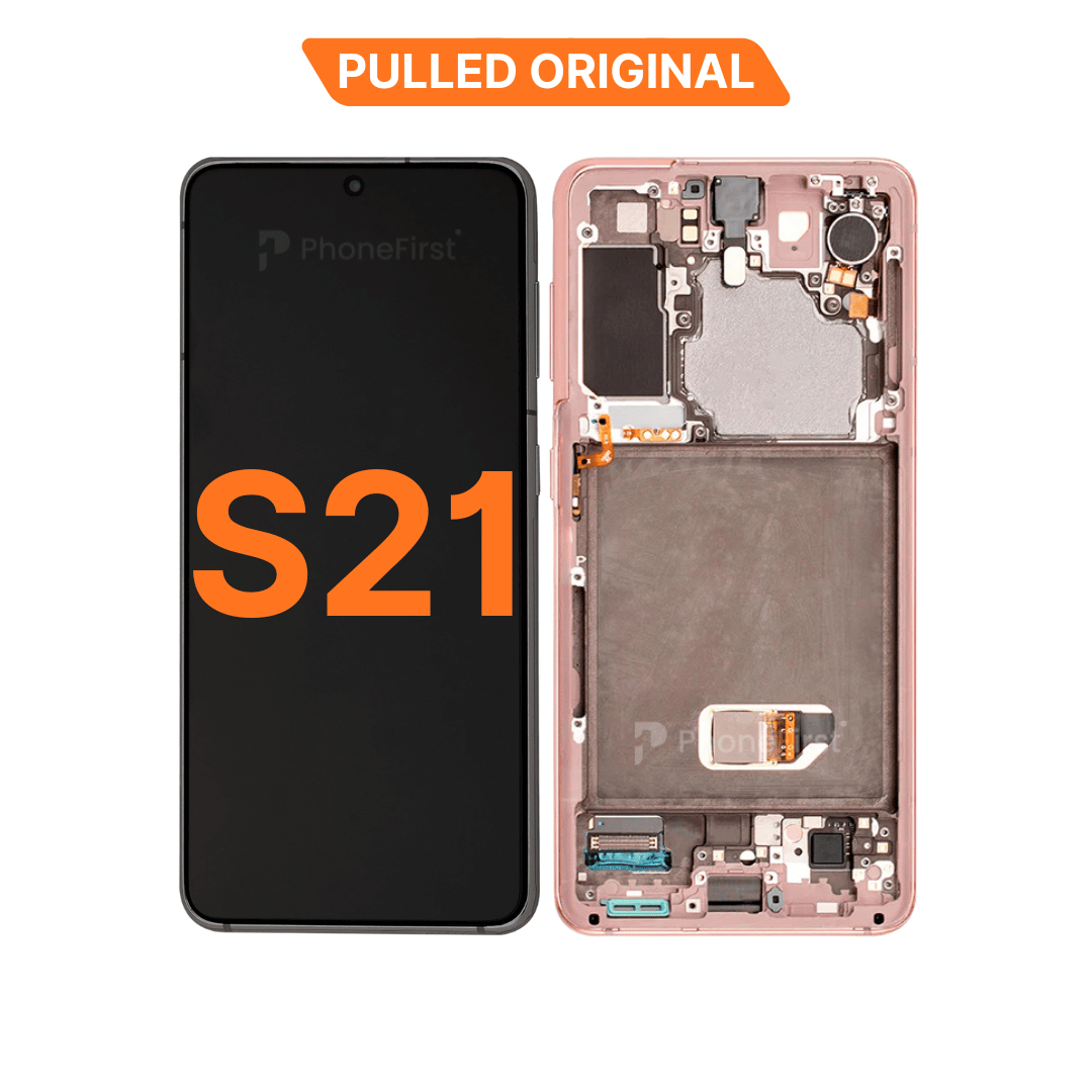 Samsung S21 G991 LCD (W/F) Pulled Original (14 Days) Pink