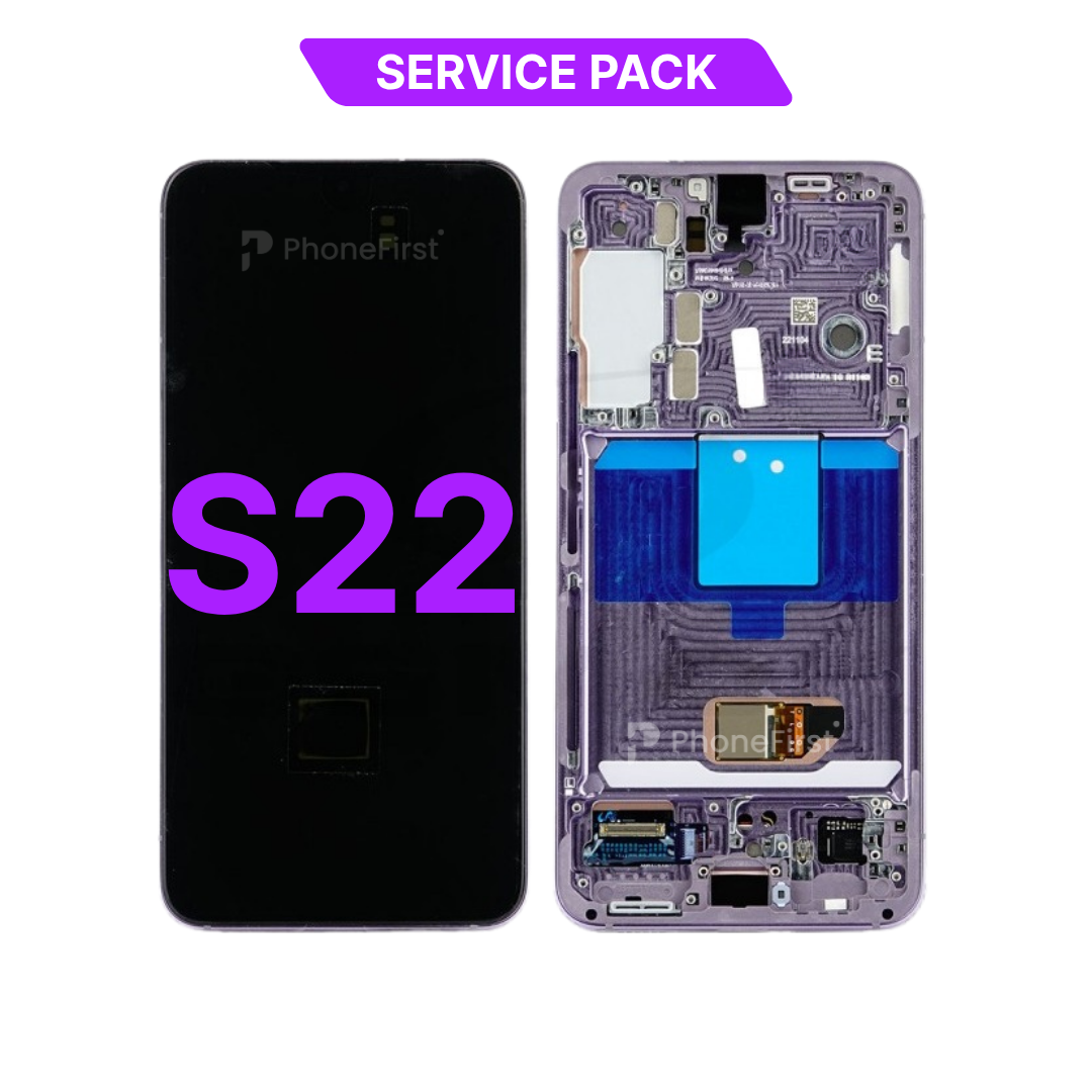 Samsung S22 S901 LCD (W/F) Service Pack Bora Purple