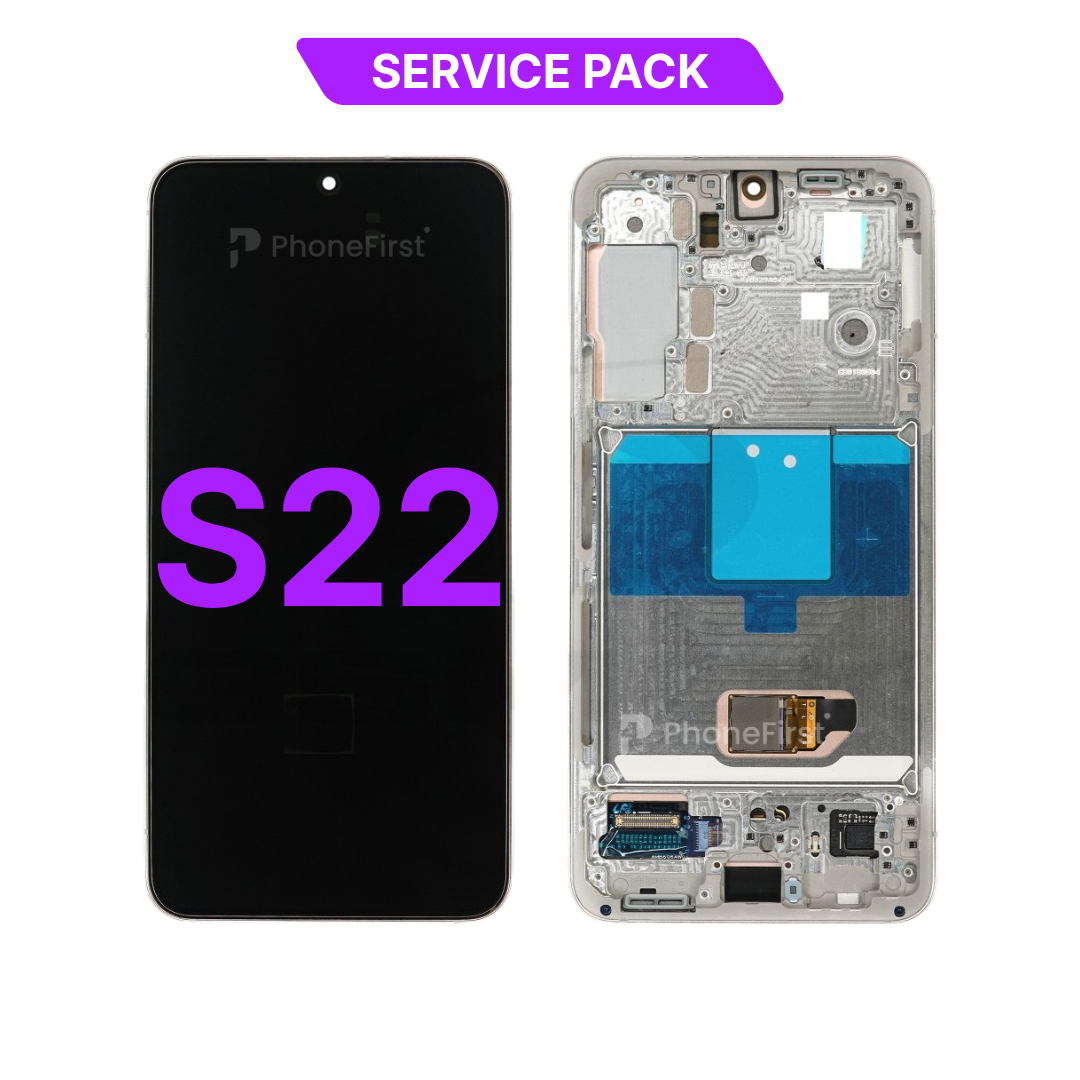 Samsung S22 S901 LCD (W/F) Service Pack Violet/Silver