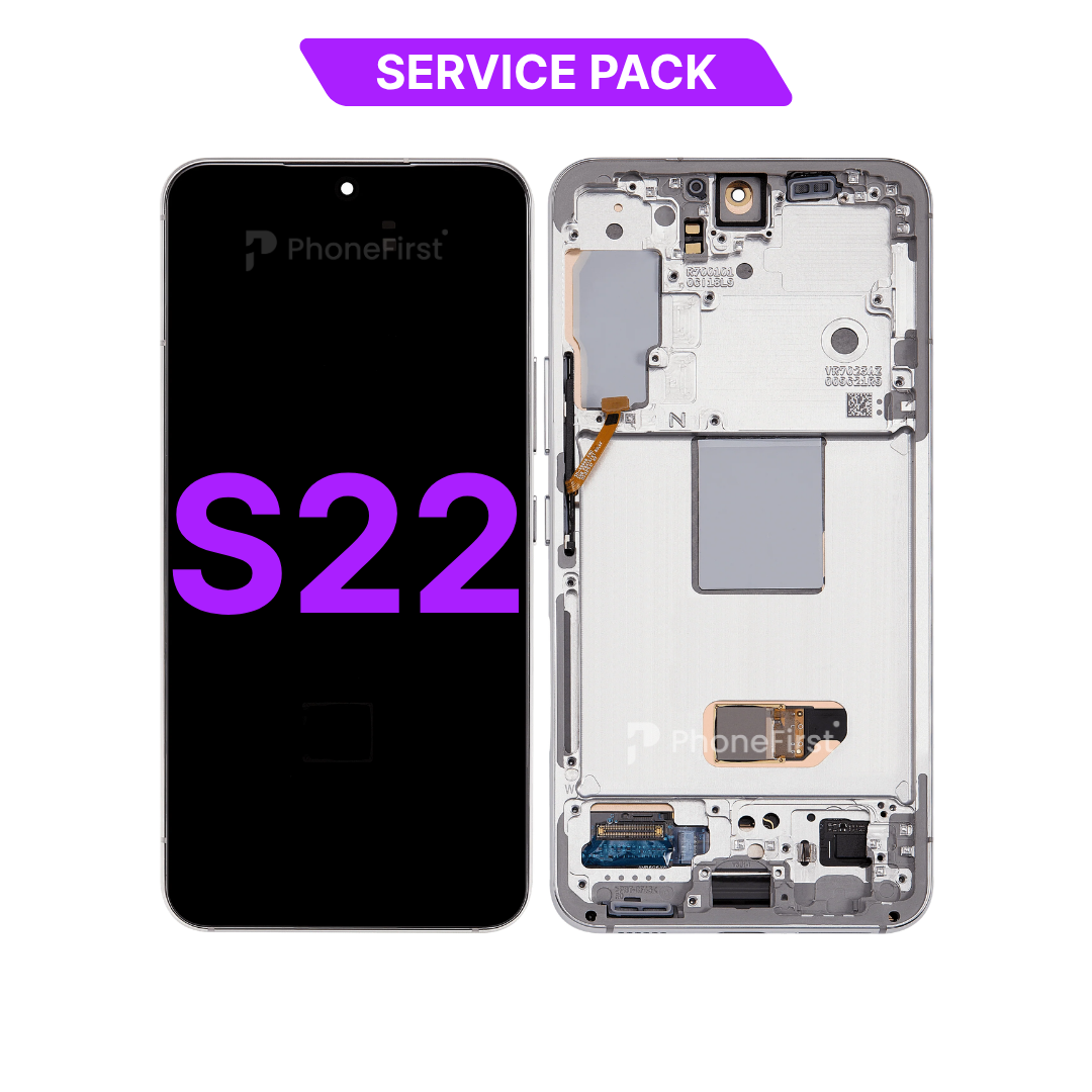 Samsung S22 S901 LCD (W/F) Service Pack White
