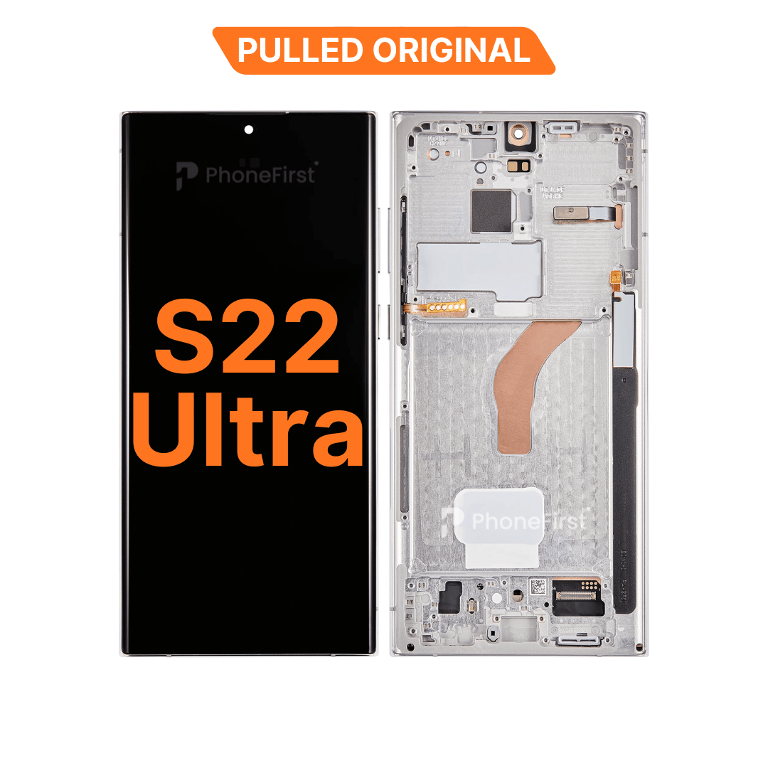 Samsung S22 Ultra S908 LCD (W/F) Pulled Original (14 Days) White