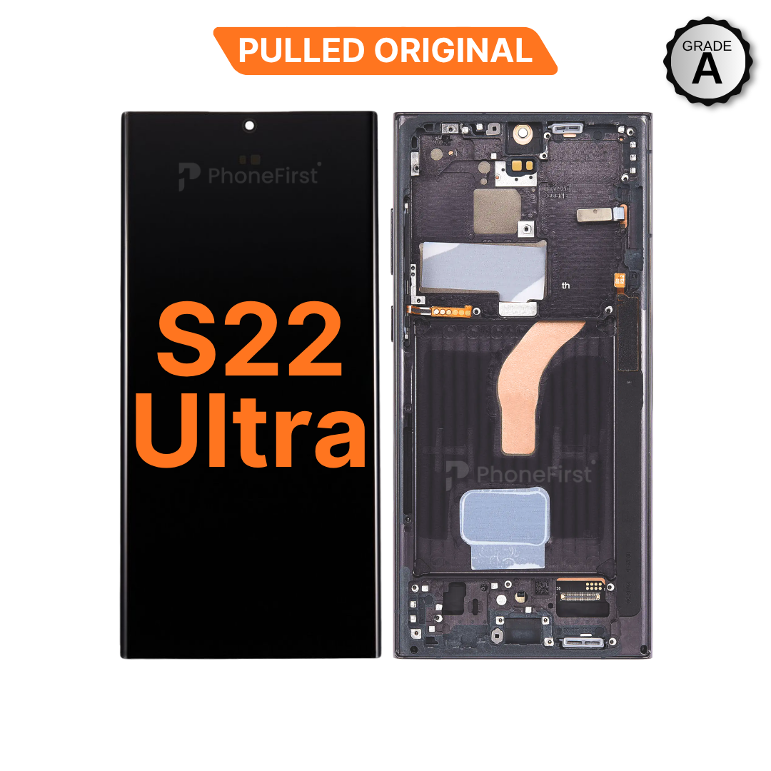 Samsung S22 Ultra S908 LCD (W/F) Pulled Original Grade A Black