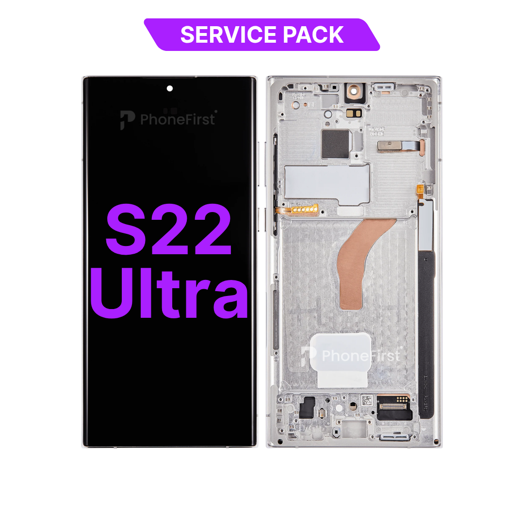 Samsung S22 Ultra S908 LCD (W/F) Service Pack White