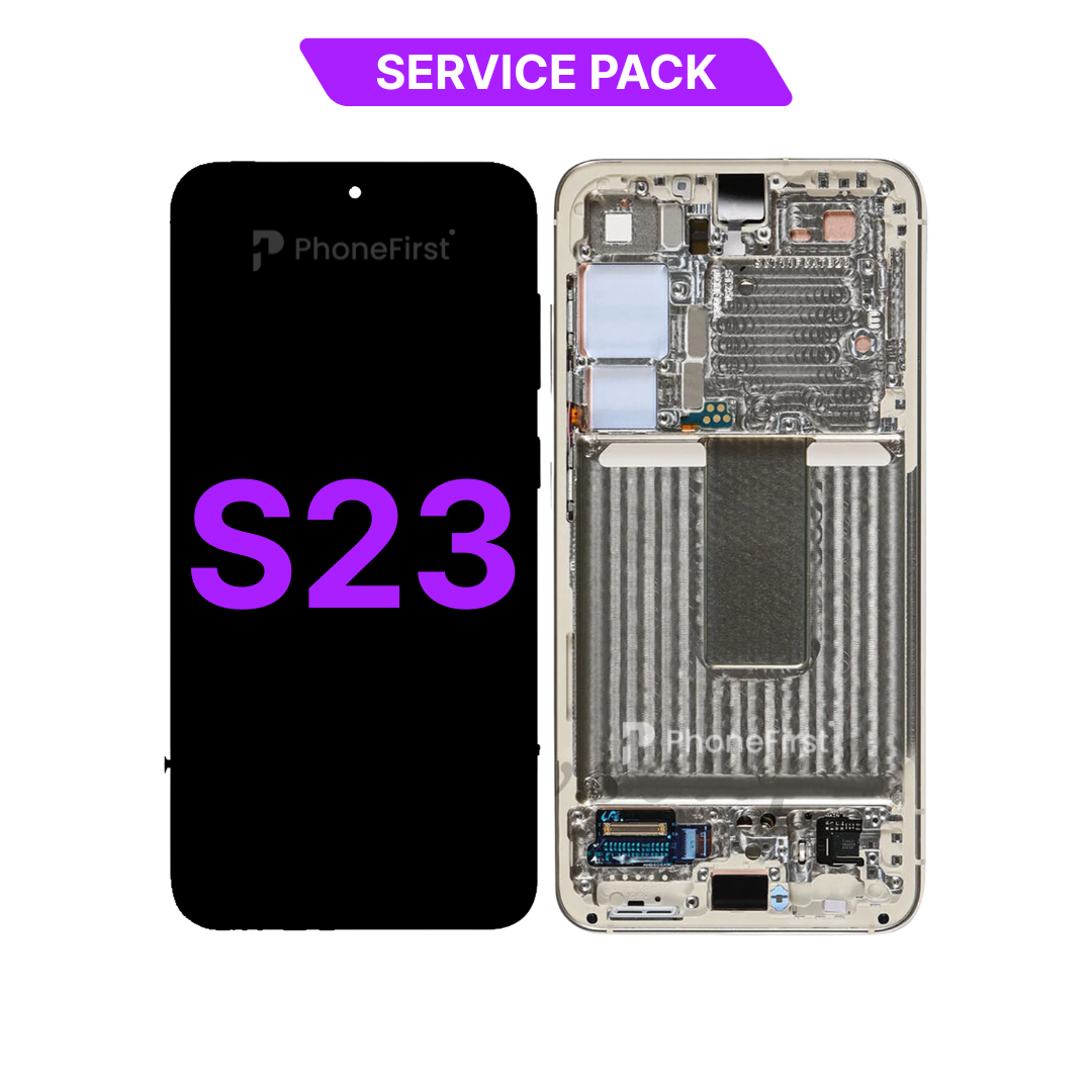 Samsung S23 S911 LCD (W/F) Service Pack Cream/Beige
