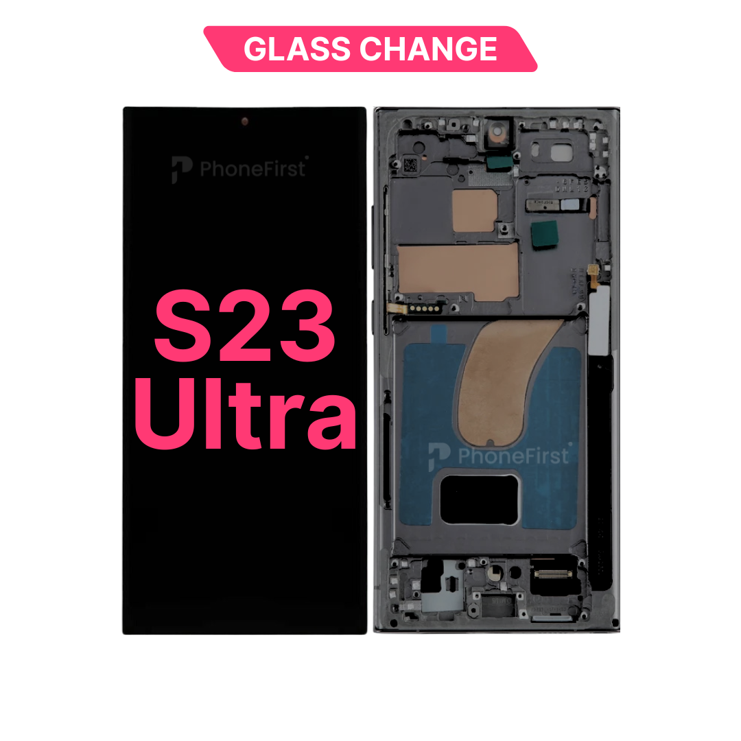 Samsung S23 Ultra S918 LCD (W/F) Glass Change Black