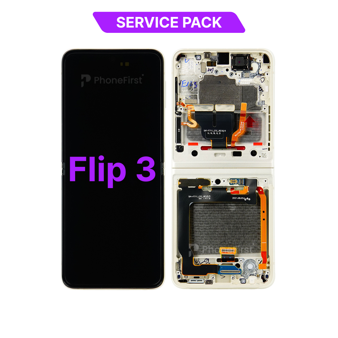 Samsung Z Flip 3 F711 LCD (W/F) Service Pack Inner Screen Cream