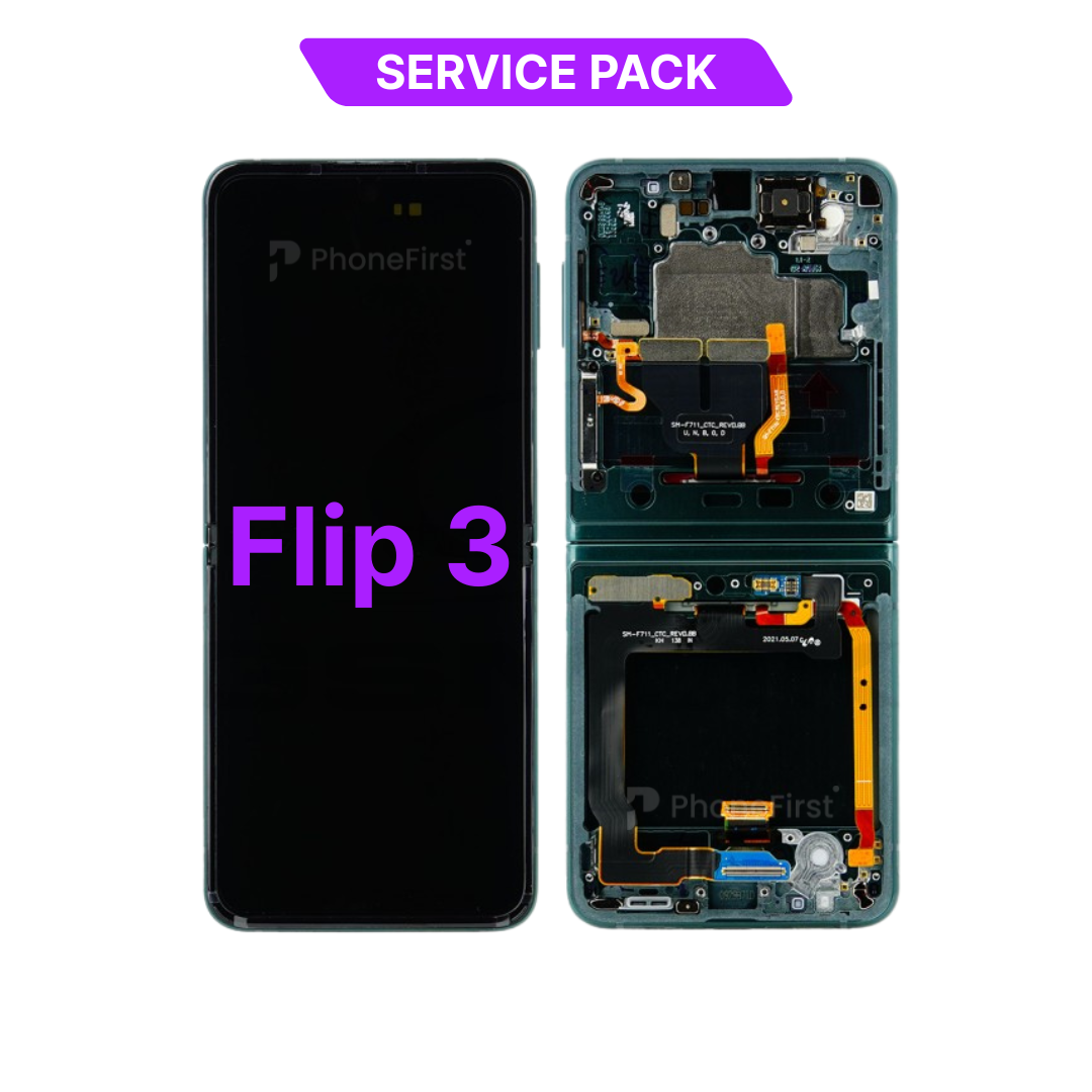 Samsung Z Flip 3 F711 LCD (W/F) Service Pack Inner Screen Green