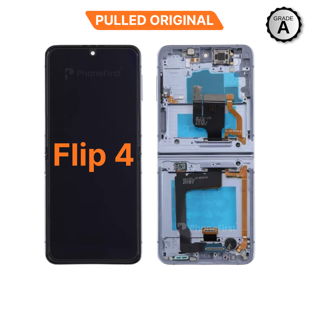 Samsung Z Flip4 F721 LCD (W/F) Pulled Original Grade A Inner Blue