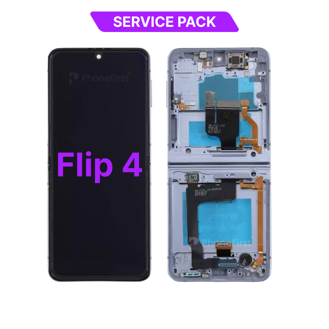 Samsung Z Flip 4 F721 LCD (W/F) Service Pack Inner Blue