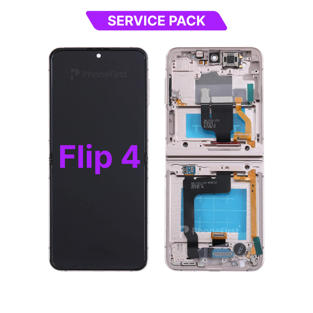 Samsung Z Flip 4 F721 LCD (W/F) Service Pack Inner Pink Gold