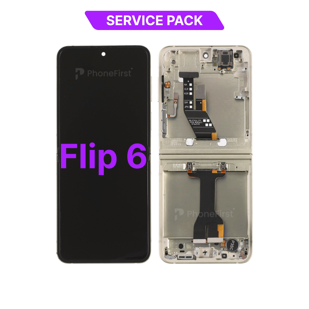 Samsung Z Flip 6 F741 LCD (W/F) Service Pack Inner Screen Silver