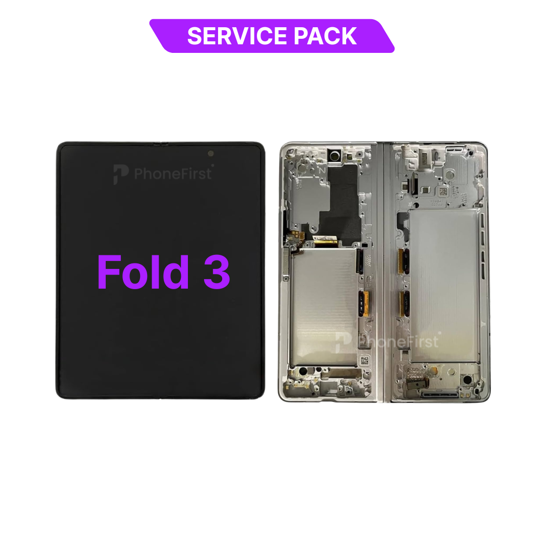 Samsung Z Fold 3 F926 LCD (W/F) Service Pack Inner Screen Silver
