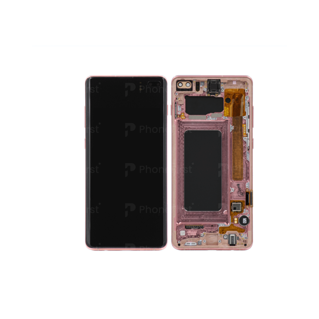 Samsung S10 Plus G975 LCD (W/F) Service Pack Flamingo Pink