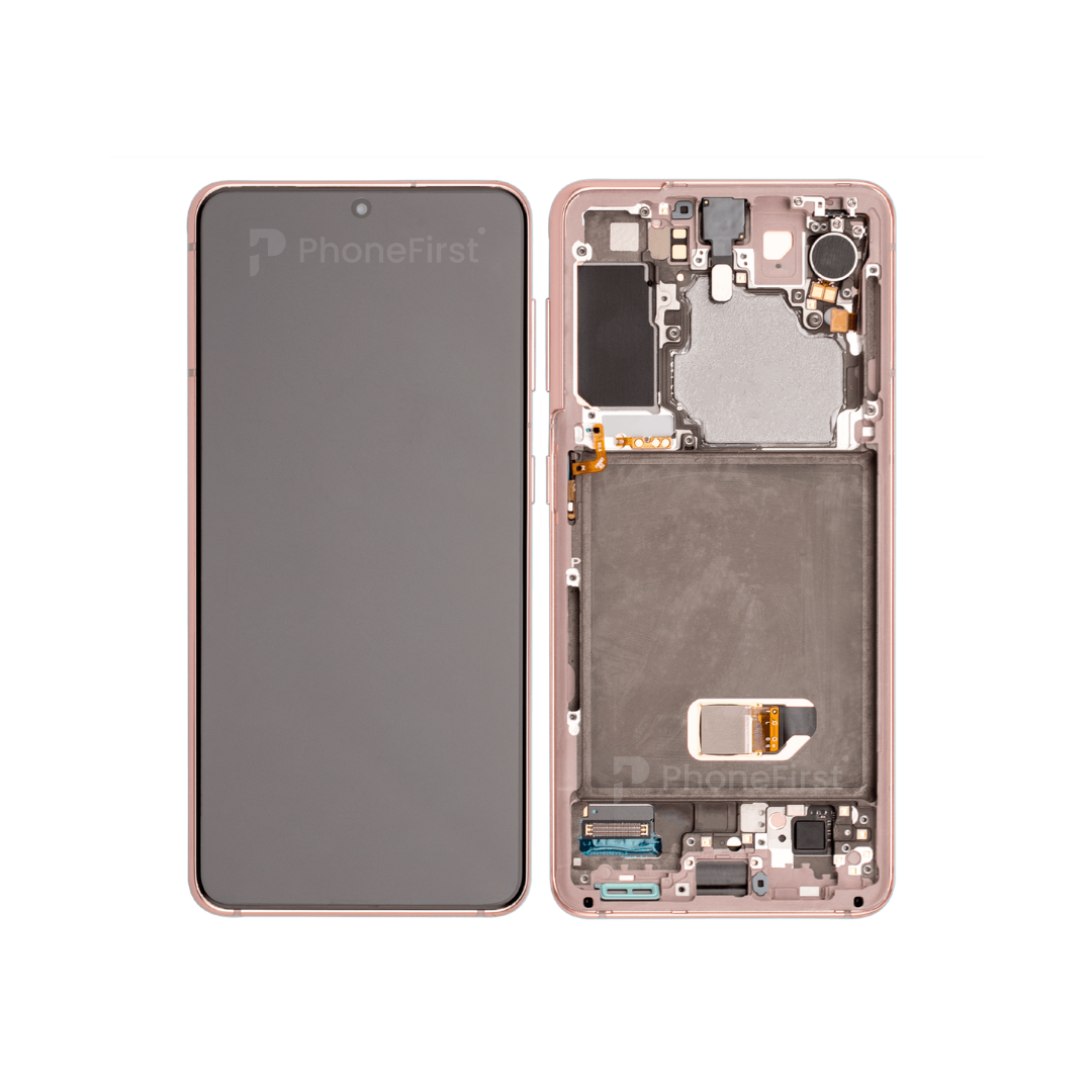 Samsung S21 G991 LCD (W/F) Pulled Original (14 Days) Pink
