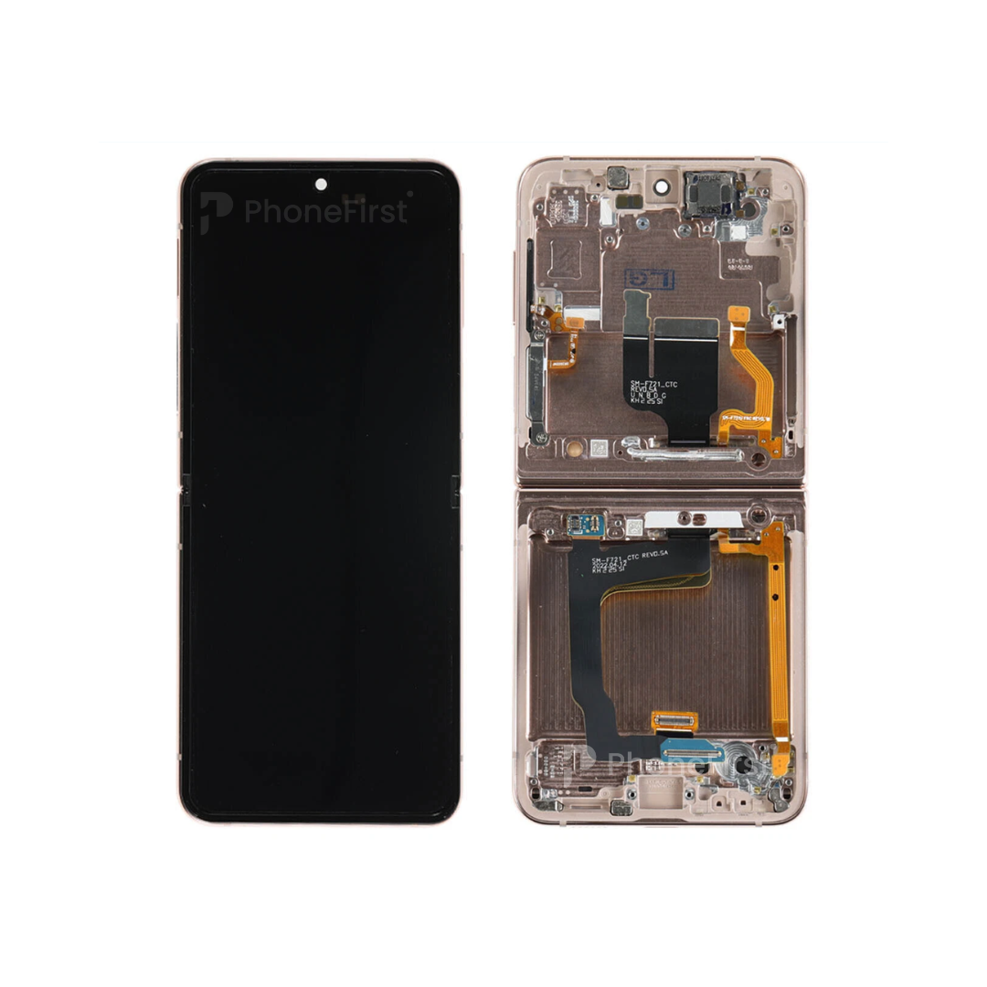 Samsung Z Flip4 F721 LCD (W/F) Pulled Original Grade A Inner Pink Gold