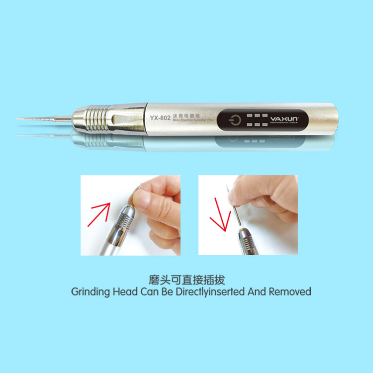 Yaxun YX-802 Mini Electric Grinder Pen With 10 Tips