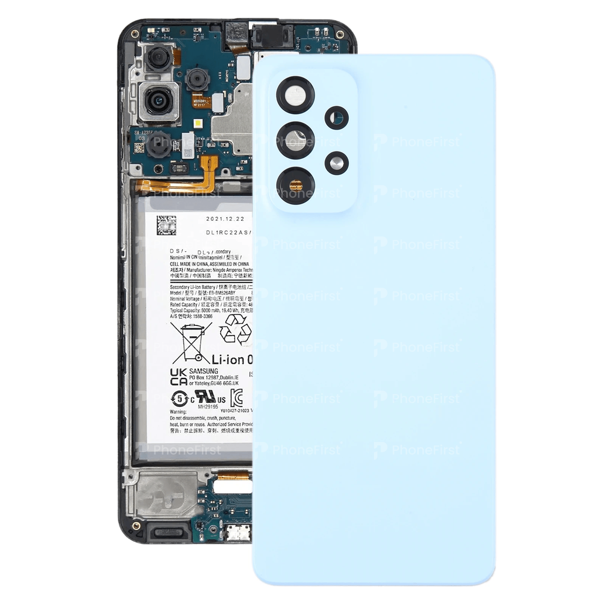 Samsung A53 5G A536 - Battery Back With Lens Blue